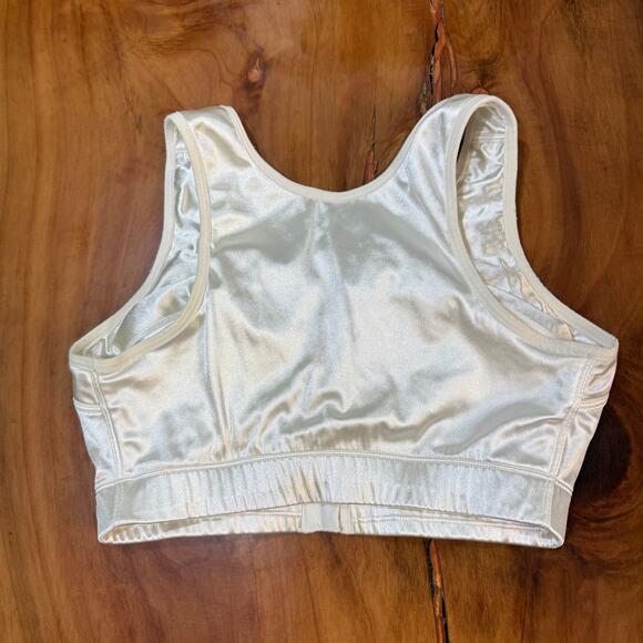 ENELL Women's Sports Bra 2 Running Unpadded High Impact Red Satin SS25 - Picture 2 of 5